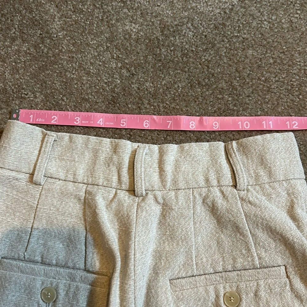 FRANKIE SHOP PLEATED LINEN BLEND PANTS - SAND - Picture 6 of 7